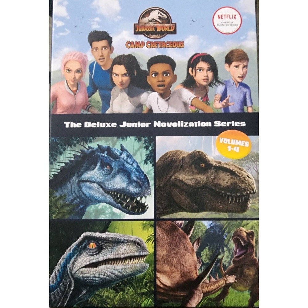 Jurassic World Camp Cretaceous Deluxe Junior Novelization Series Vol 1-4 Box Set